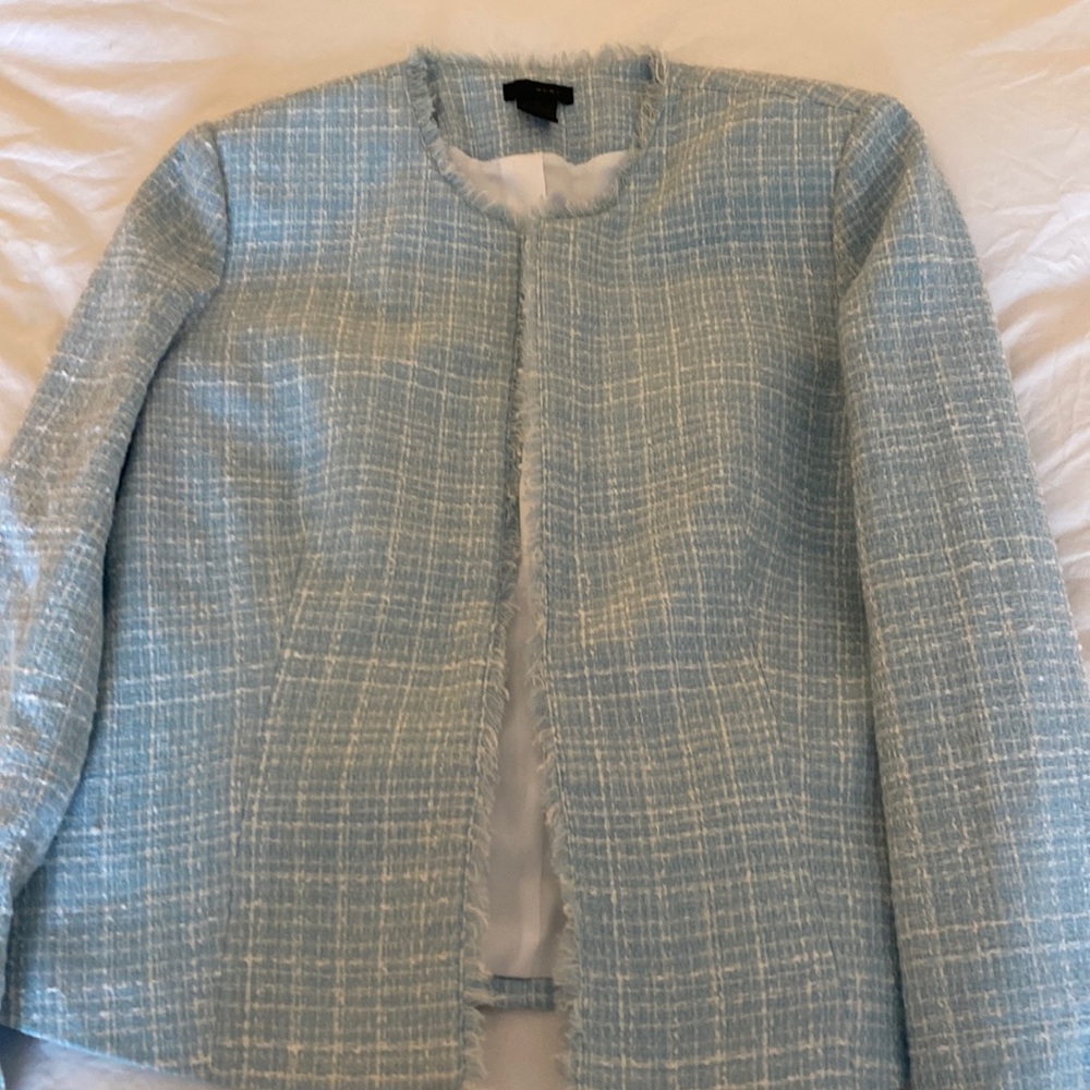 Blue and cream tweed jacket